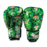 Tropical Tiger Pattern Print Boxing Gloves