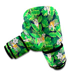 Tropical Tiger Pattern Print Boxing Gloves