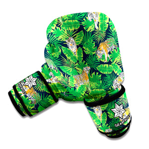 Tropical Tiger Pattern Print Boxing Gloves