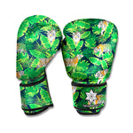 Tropical Tiger Pattern Print Boxing Gloves