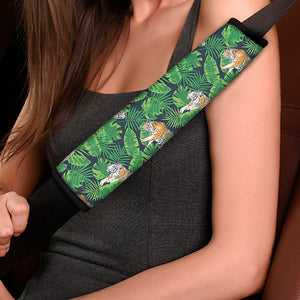 Tropical Tiger Pattern Print Car Seat Belt Covers