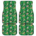 Tropical Tiger Pattern Print Front and Back Car Floor Mats