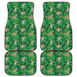 Tropical Tiger Pattern Print Front and Back Car Floor Mats