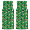 Tropical Tiger Pattern Print Front and Back Car Floor Mats