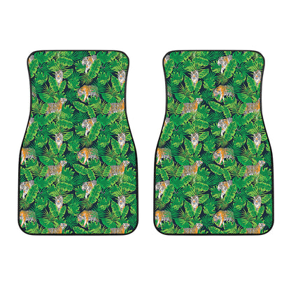 Tropical Tiger Pattern Print Front Car Floor Mats
