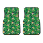 Tropical Tiger Pattern Print Front Car Floor Mats