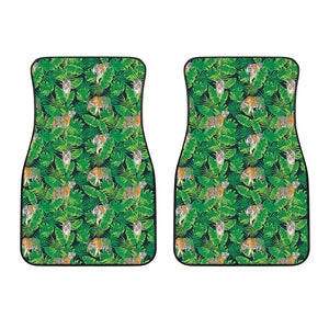 Tropical Tiger Pattern Print Front Car Floor Mats