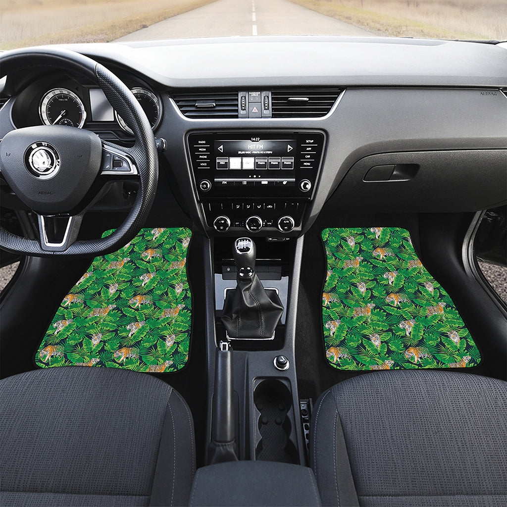 Tropical Tiger Pattern Print Front Car Floor Mats