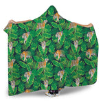Tropical Tiger Pattern Print Hooded Blanket