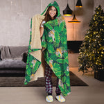 Tropical Tiger Pattern Print Hooded Blanket