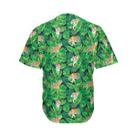 Tropical Tiger Pattern Print Men's Baseball Jersey