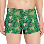 Tropical Tiger Pattern Print Men's Boxer Briefs