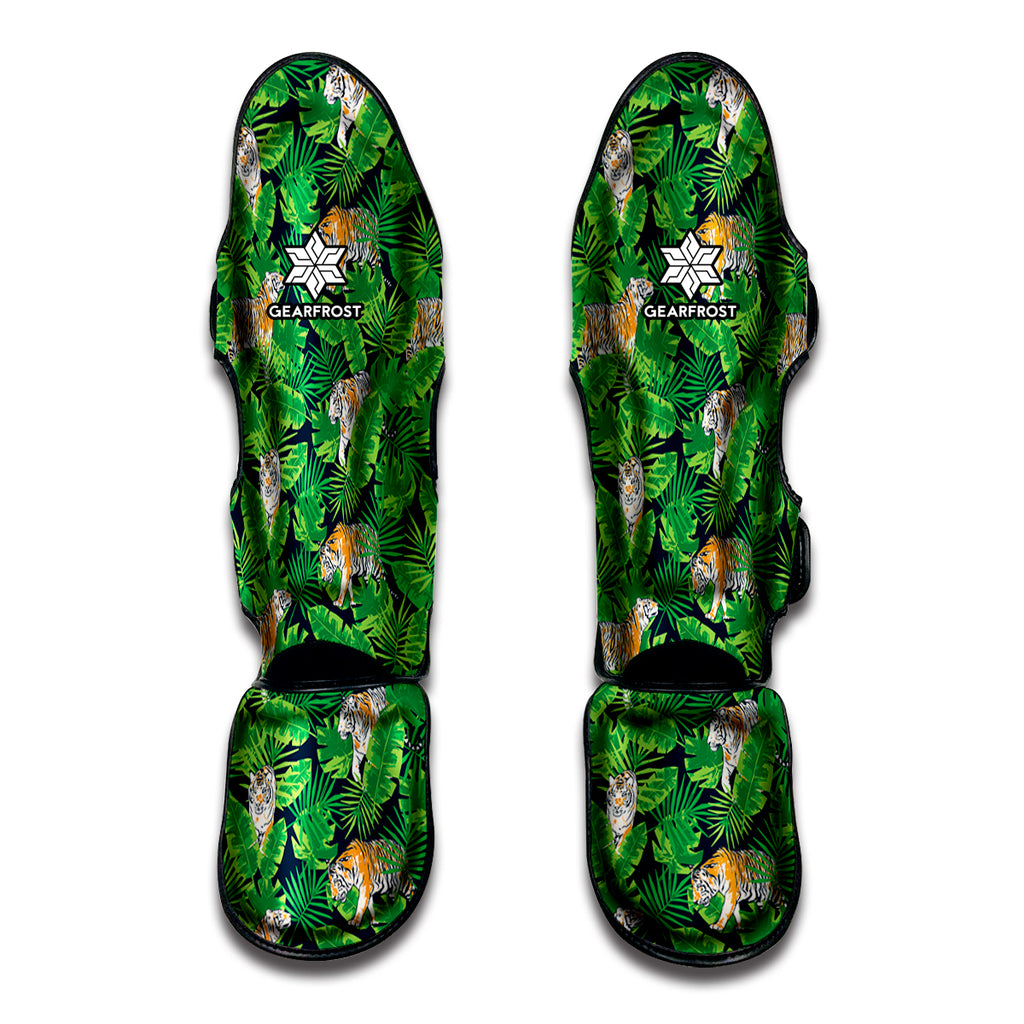 Tropical Tiger Pattern Print Muay Thai Shin Guard