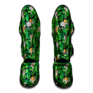 Tropical Tiger Pattern Print Muay Thai Shin Guard