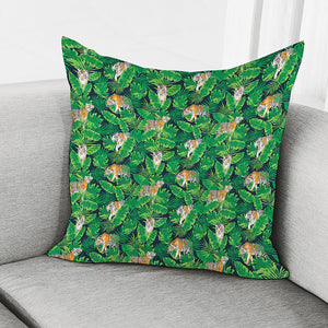 Tropical Tiger Pattern Print Pillow Cover