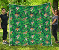 Tropical Tiger Pattern Print Quilt