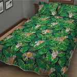 Tropical Tiger Pattern Print Quilt Bed Set