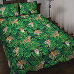 Tropical Tiger Pattern Print Quilt Bed Set