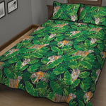 Tropical Tiger Pattern Print Quilt Bed Set