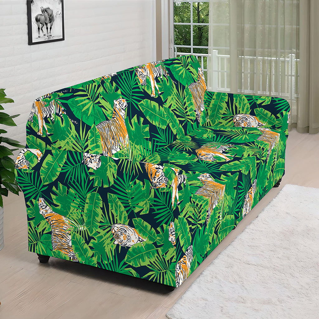 Tropical Tiger Pattern Print Sofa Cover