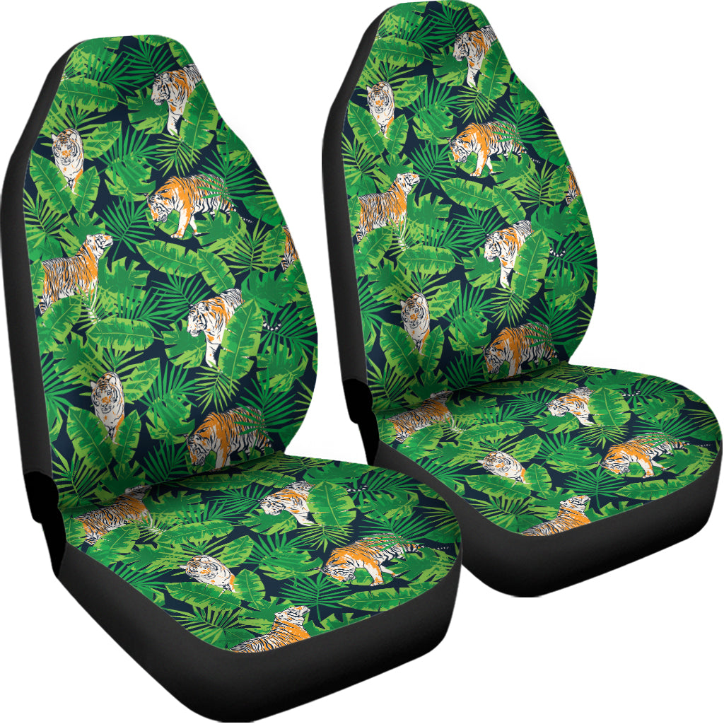 Tropical Tiger Pattern Print Universal Fit Car Seat Covers