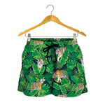 Tropical Tiger Pattern Print Women's Shorts