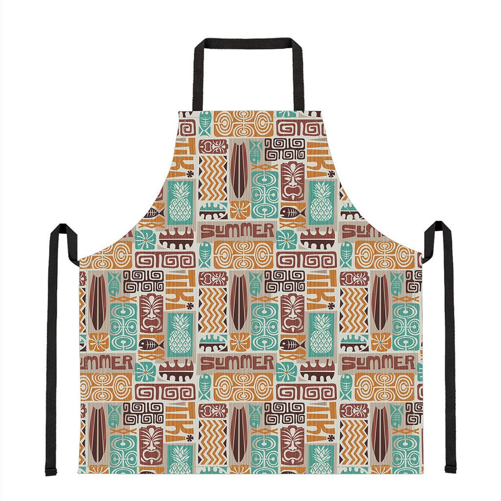 Tropical Tiki Pattern Print Apron