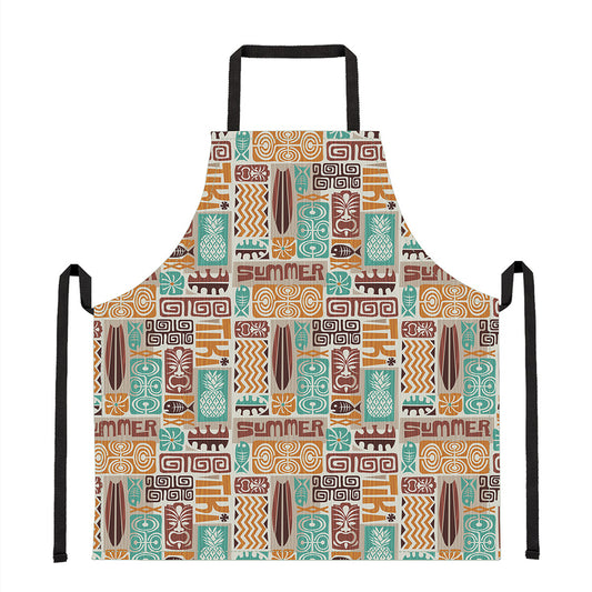 Tropical Tiki Pattern Print Apron