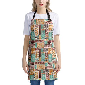 Tropical Tiki Pattern Print Apron