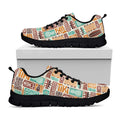 Tropical Tiki Pattern Print Black Running Shoes
