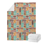 Tropical Tiki Pattern Print Blanket