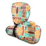 Tropical Tiki Pattern Print Boxing Gloves