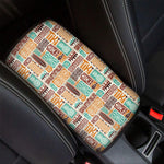 Tropical Tiki Pattern Print Car Center Console Cover