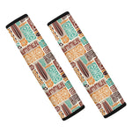 Tropical Tiki Pattern Print Car Seat Belt Covers