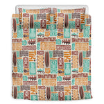 Tropical Tiki Pattern Print Duvet Cover Bedding Set