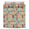 Tropical Tiki Pattern Print Duvet Cover Bedding Set