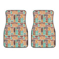 Tropical Tiki Pattern Print Front Car Floor Mats