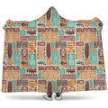 Tropical Tiki Pattern Print Hooded Blanket