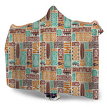 Tropical Tiki Pattern Print Hooded Blanket