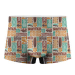Tropical Tiki Pattern Print Men's Boxer Briefs
