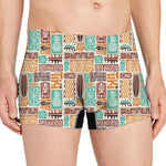 Tropical Tiki Pattern Print Men's Boxer Briefs