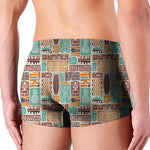 Tropical Tiki Pattern Print Men's Boxer Briefs
