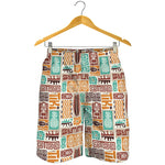 Tropical Tiki Pattern Print Men's Shorts