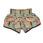 Tropical Tiki Pattern Print Muay Thai Boxing Shorts