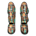 Tropical Tiki Pattern Print Muay Thai Shin Guards