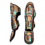 Tropical Tiki Pattern Print Muay Thai Shin Guard