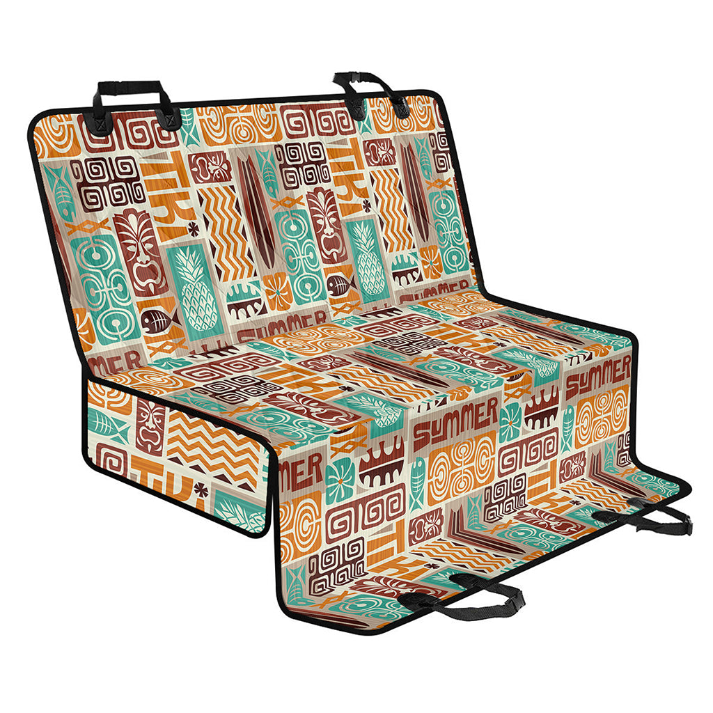 Tropical Tiki Pattern Print Pet Car Back Seat Cover