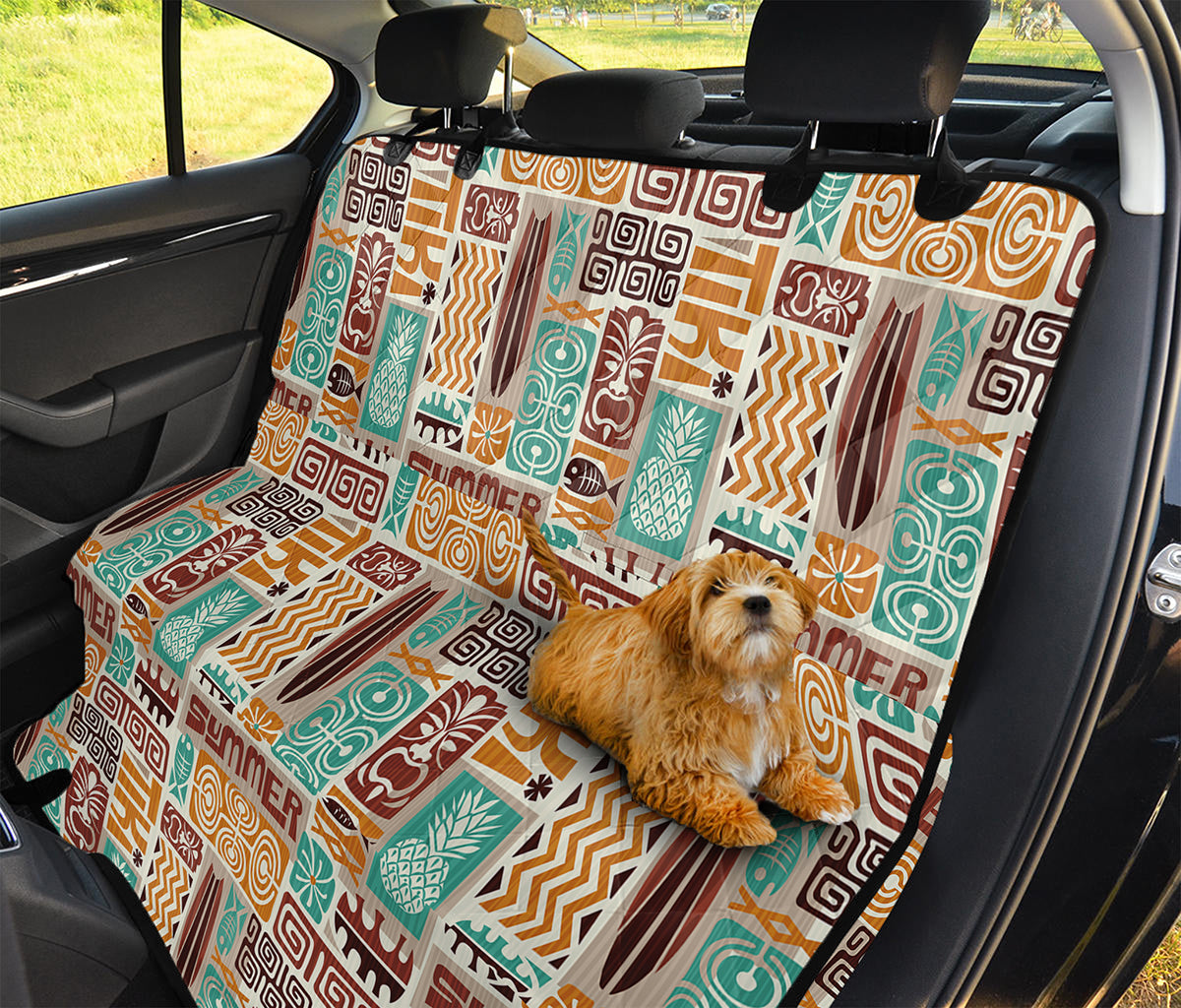 Tropical Tiki Pattern Print Pet Car Back Seat Cover