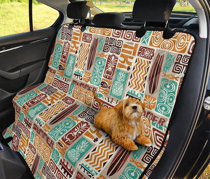 Tropical Tiki Pattern Print Pet Car Back Seat Cover