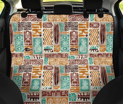 Tropical Tiki Pattern Print Pet Car Back Seat Cover